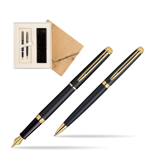 Waterman Hémisphère Matt Black GT Penna Stilografica + Waterman Hémisphère Matt Black GT Penna a Sfera in Standard 2