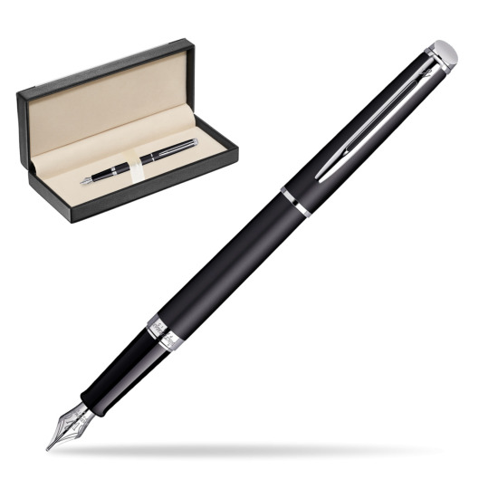 Waterman Hémisphère Matt Black CT Fountain pen in classic box black