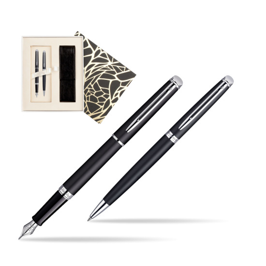 Waterman Hémisphère Matt Black CT Penna Stilografica + Waterman Hémisphère Matt Black CT Penna a Sfera  Standard