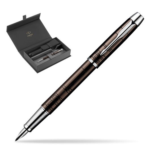 Parker IM Premium Metallic Brown Lacquer CT Penna Stilografica in original Parker box, closed case