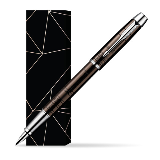 Parker IM Premium Metallic Brown Lacquer CT Penna Stilografica in cover Lucky