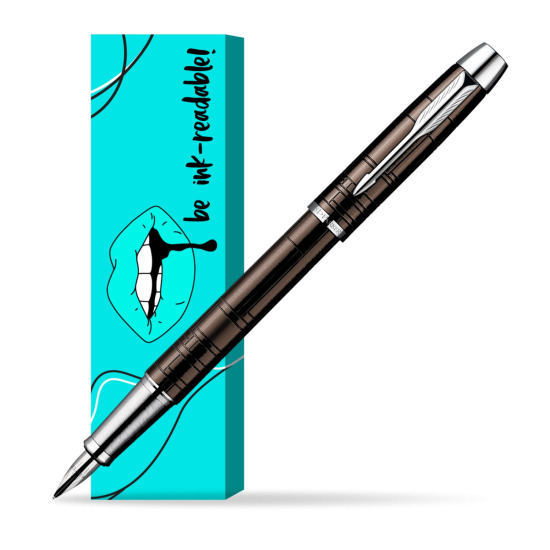 Parker IM Premium Metallic Brown Lacquer CT Penna Stilografica in cover Ink-readable
