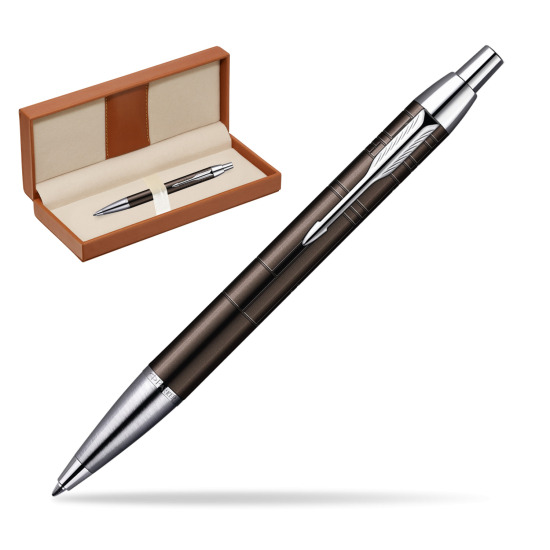 Parker IM Premium Metallic Brown Lacquer CT Penna a Sfera  in classic box brown