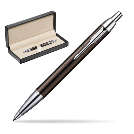 Parker IM Premium Metallic Brown Lacquer CT Penna a Sfera in classic box black