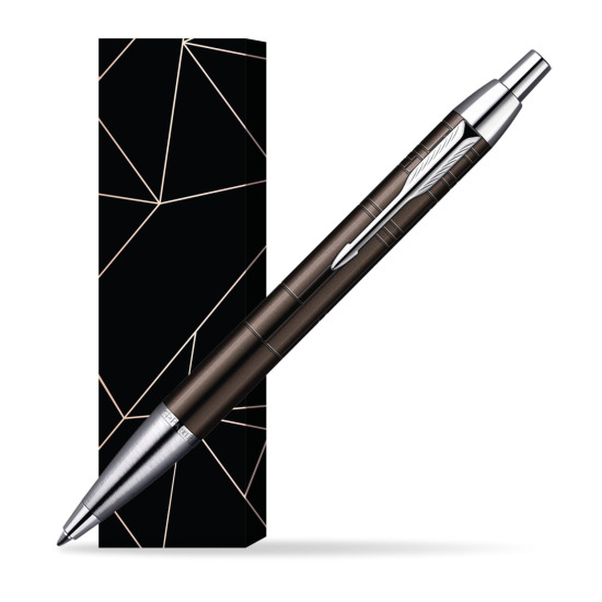 Parker IM Premium Metallic Brown Lacquer CT Penna a Sfera in cover Lucky