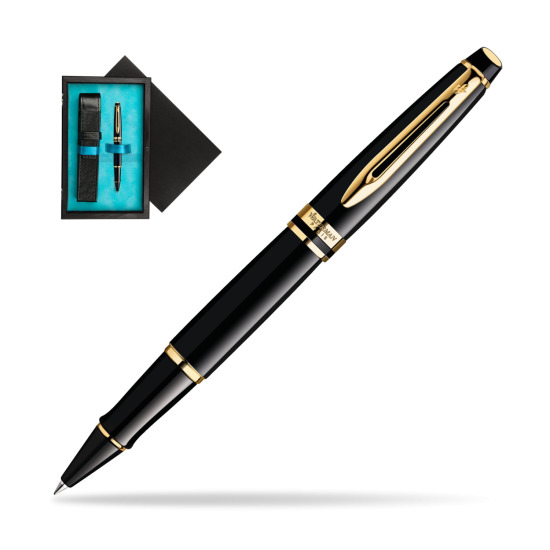 Waterman Expert Black GT RollerPenna a Sfera in single wooden box Black Single Turquoise