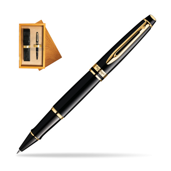 Waterman Expert Black GT RollerPenna a Sfera in single wooden box Honey Single Ecru