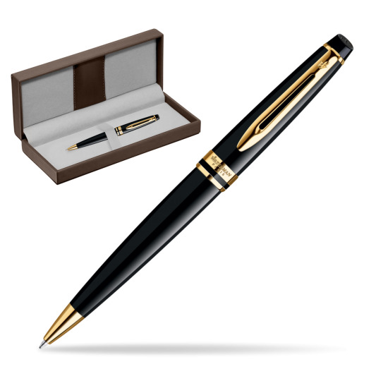 Waterman Expert Black GT Penna a Sfera in the brown leather box