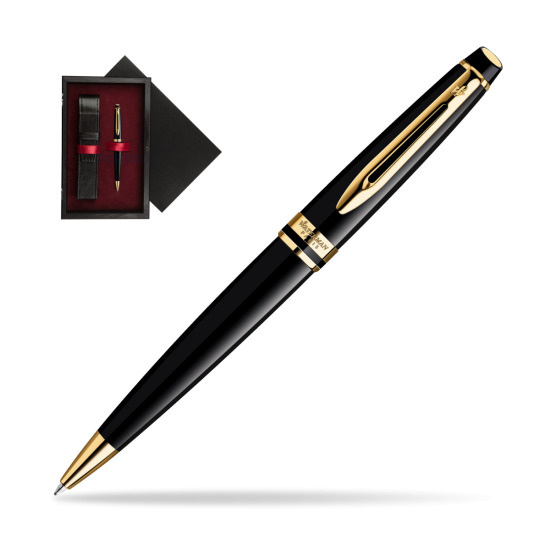 Waterman Expert Black GT Penna a Sfera in single wooden box Black Single Maroon