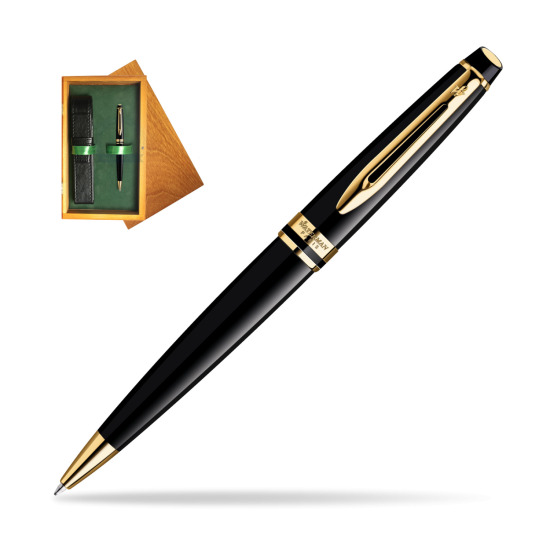 Waterman Expert Black GT Penna a Sfera in single wooden box Honey Single Green