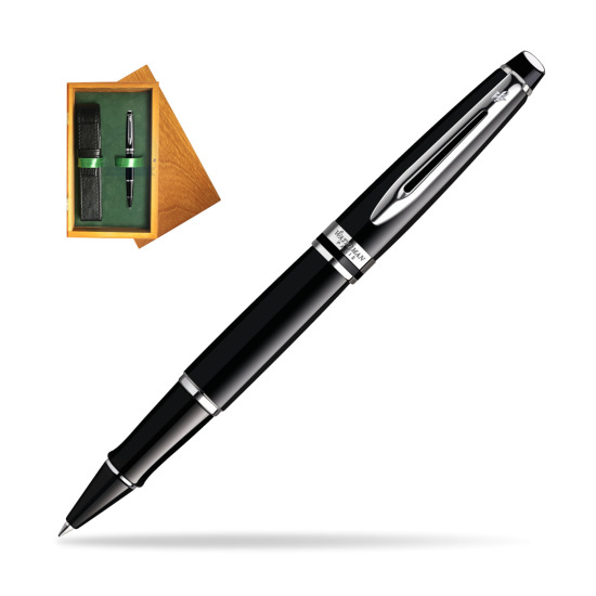 Waterman Expert Black CT RollerPenna a Sfera in single wooden box Honey Single Green