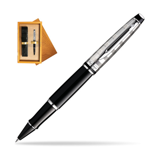 Waterman Expert Deluxe Black CT RollerPenna a Sfera in single wooden box Honey Single Ecru